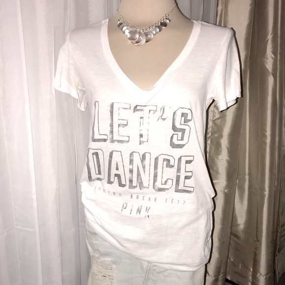 PINK Let’s Dance Festival vibes graphic tee white L - Picture 8 of 8